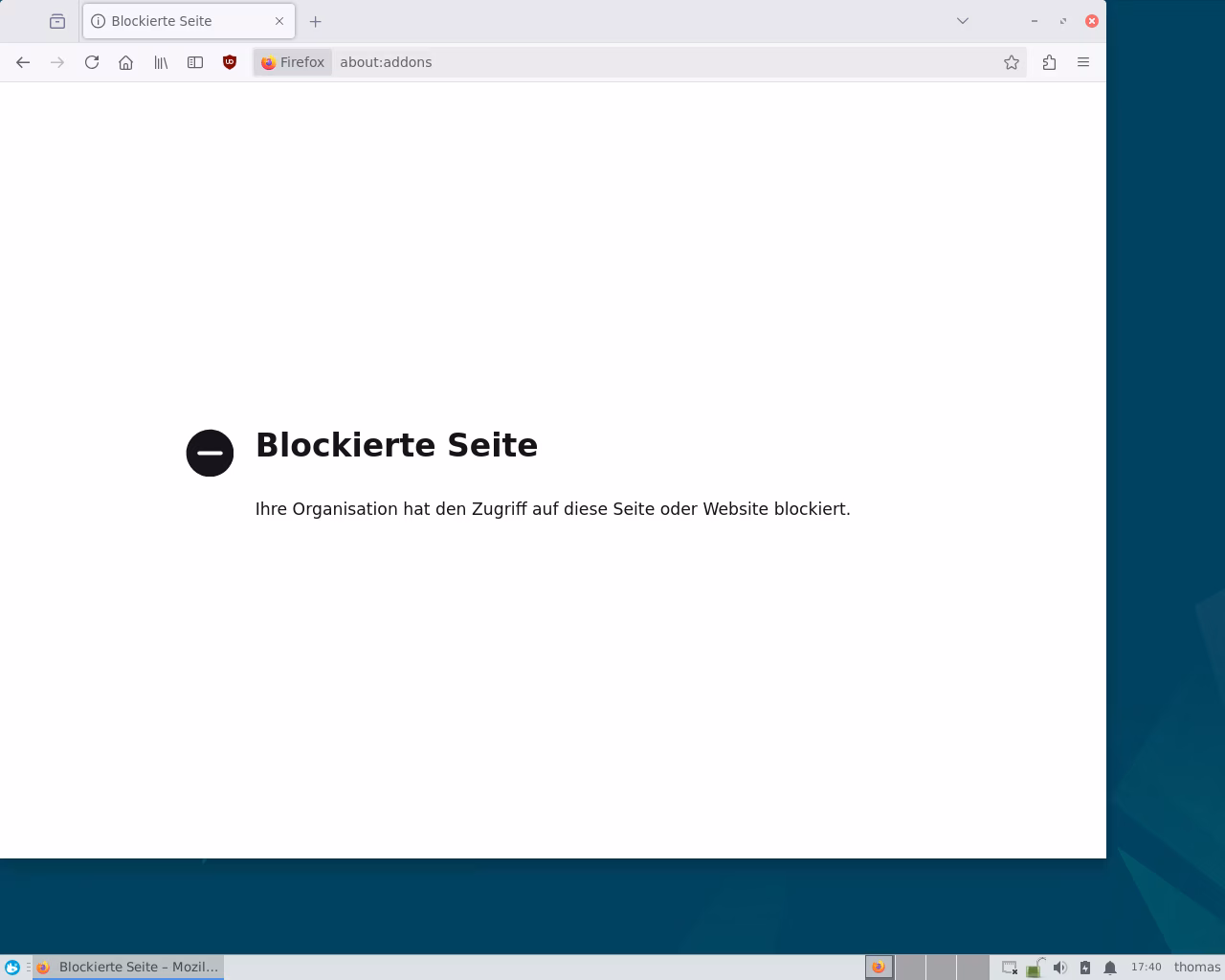 Addons blockiert