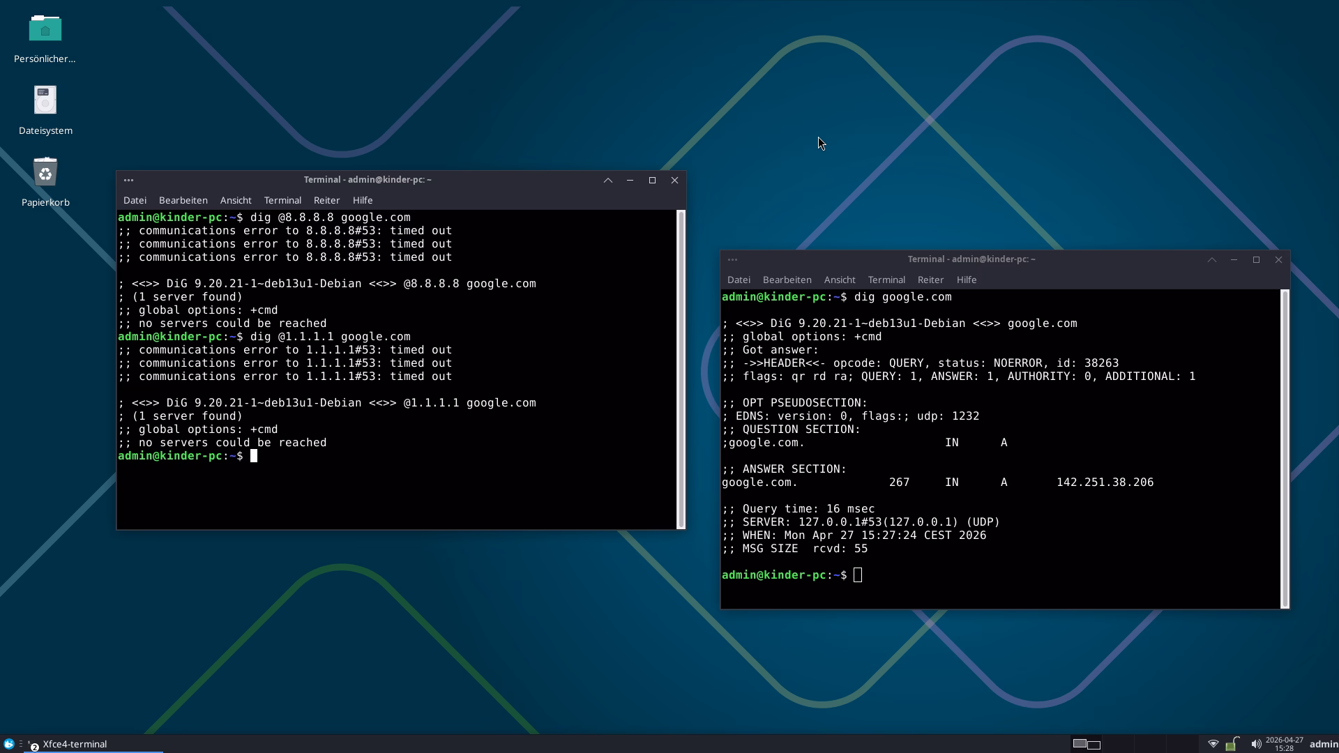 DNS-Test mit dig